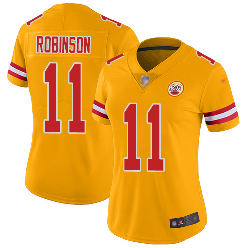 Women Kansas City Chiefs #11 Robinson Demarcus Limited Gold Inverted Legend Football Nike NFL Jersey